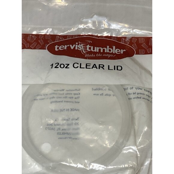 Tervis Tumbler Travel Lid fits 12 Ounce Tumblers Clear Replacement NIP - Picture 2 of 3